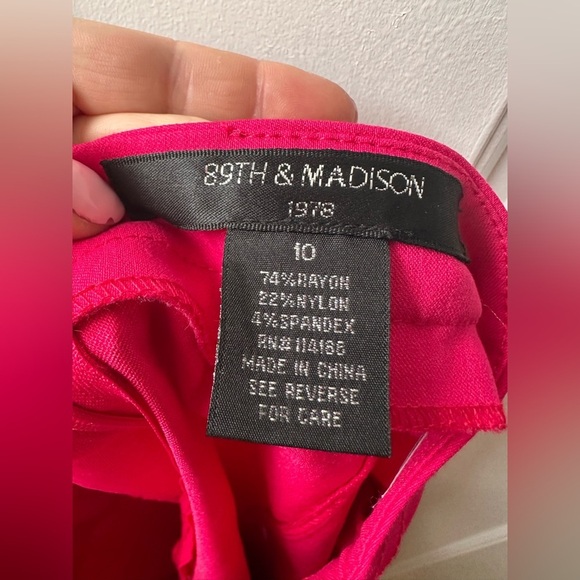 89th and Madison Fuchsia Pencil Skirt - Picture 5 of 5